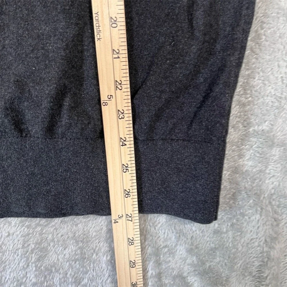 Banana Republic Sweater Men Large Heathered‎ Black Cashmere Blend Mock-Neck